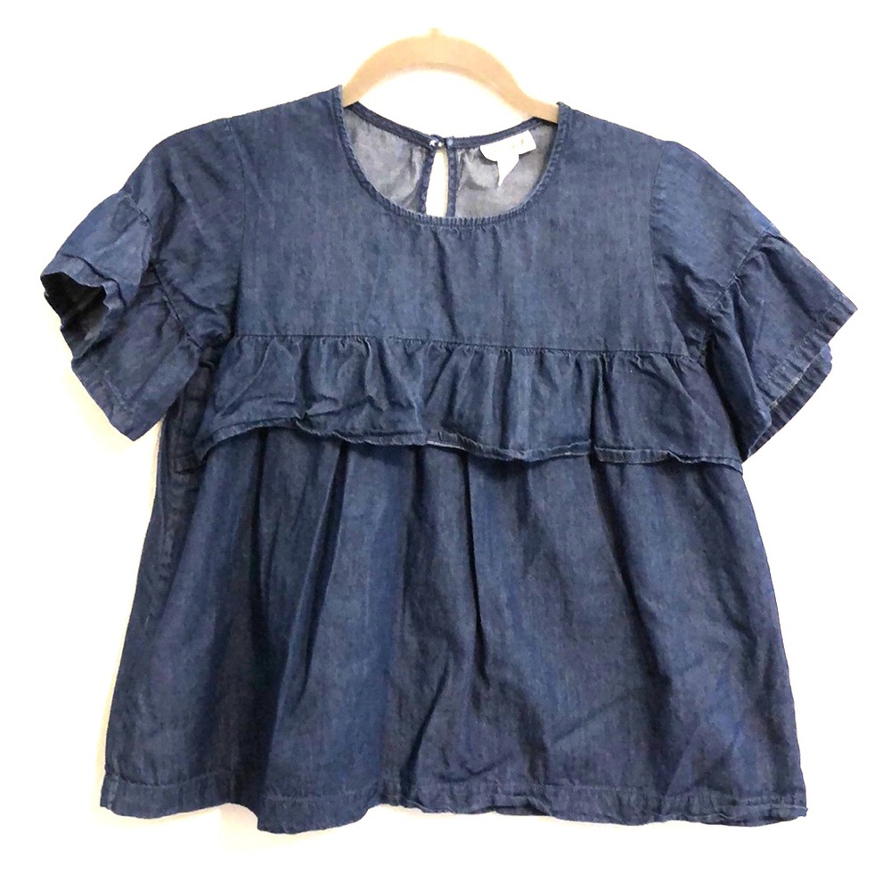 Dark denim blouse